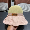 CELINE WIDE BRIM HAT MODEL 651947 IN PINK MESH FABRIC